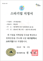 스타기업 지정서